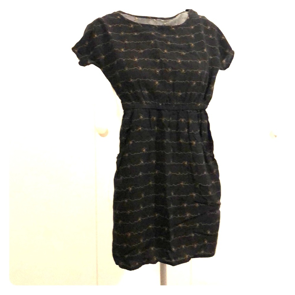 Super cute mini cotton dress w/ pockets bow design